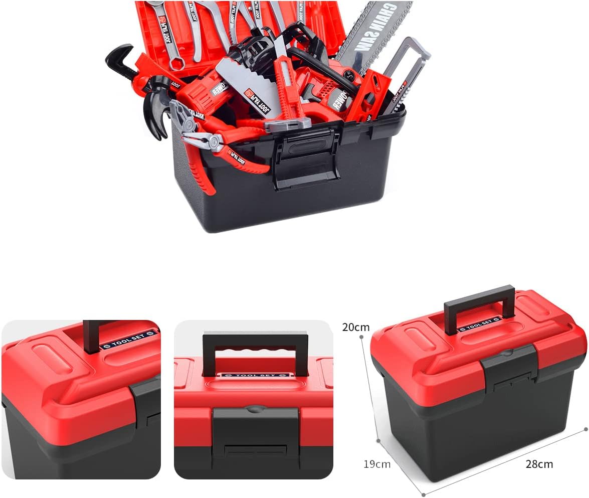 VIP Kids Construction Tool Set (38/41 stuks) – Realistische speelgoedboor, gereedschap en gereedschapskist