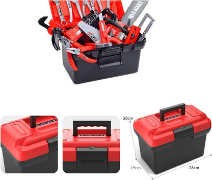 VIP Kids Construction Tool Set (38/41 stuks) – Realistische speelgoedboor, gereedschap en gereedschapskist