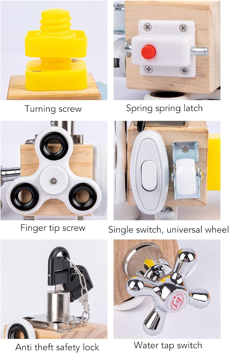 VIP Peuter Sensorisch Druk Blok – 7-in-1 Praktisch Leerspeelgoed