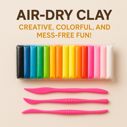 VIP Creatieve Kleiset voor Kinderen – 36 Kleuren Luchtdrogende Modelleerklei + Gereedschap